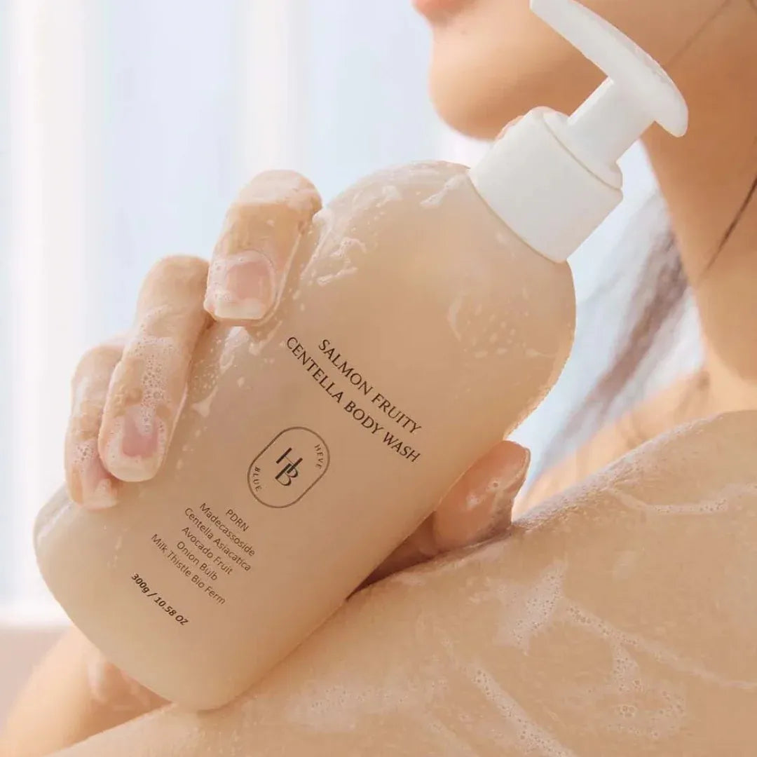 HEVEBLUE SALMON FRUITY CENTELLA BODY WASH  300 G