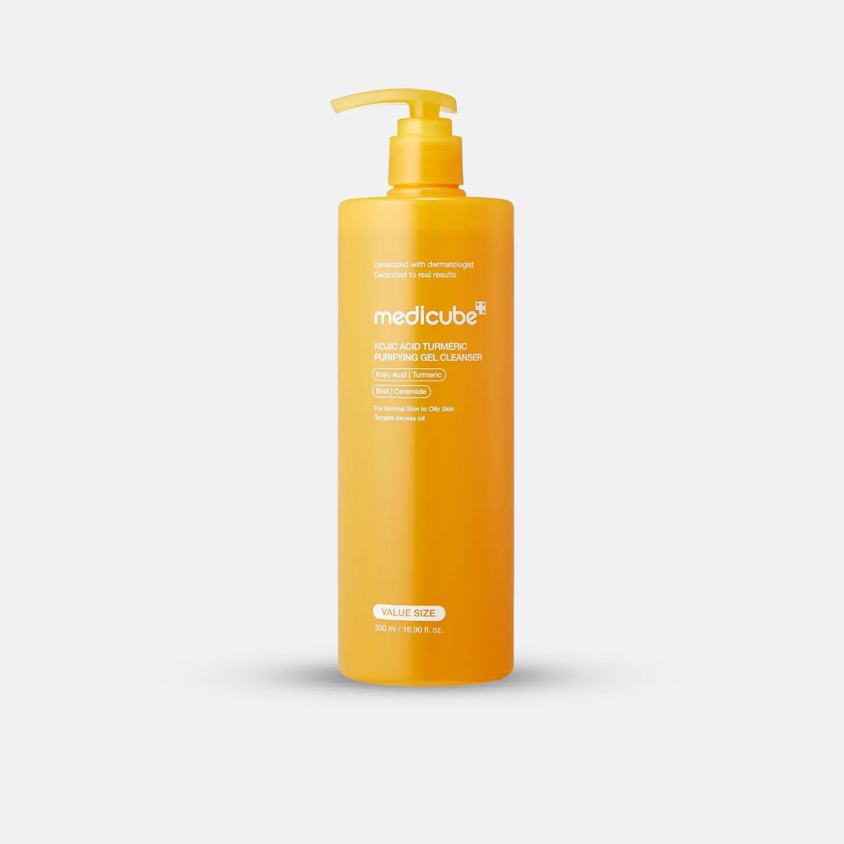 MEDICUBE Kojic Acid Turmeric Purifying Gel Cleanser 500ml for face and body
