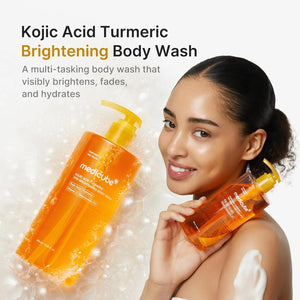 MEDICUBE Kojic Acid Turmeric Vita Brightening Body Wash 400ml product image – brightening body cleanser – Beutista